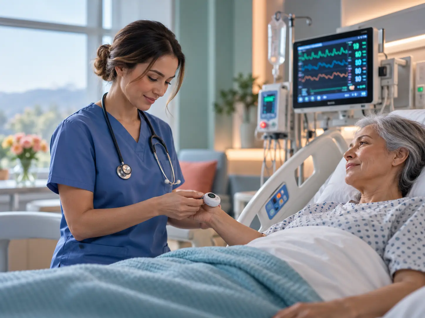 Connected monitoring in a care environment